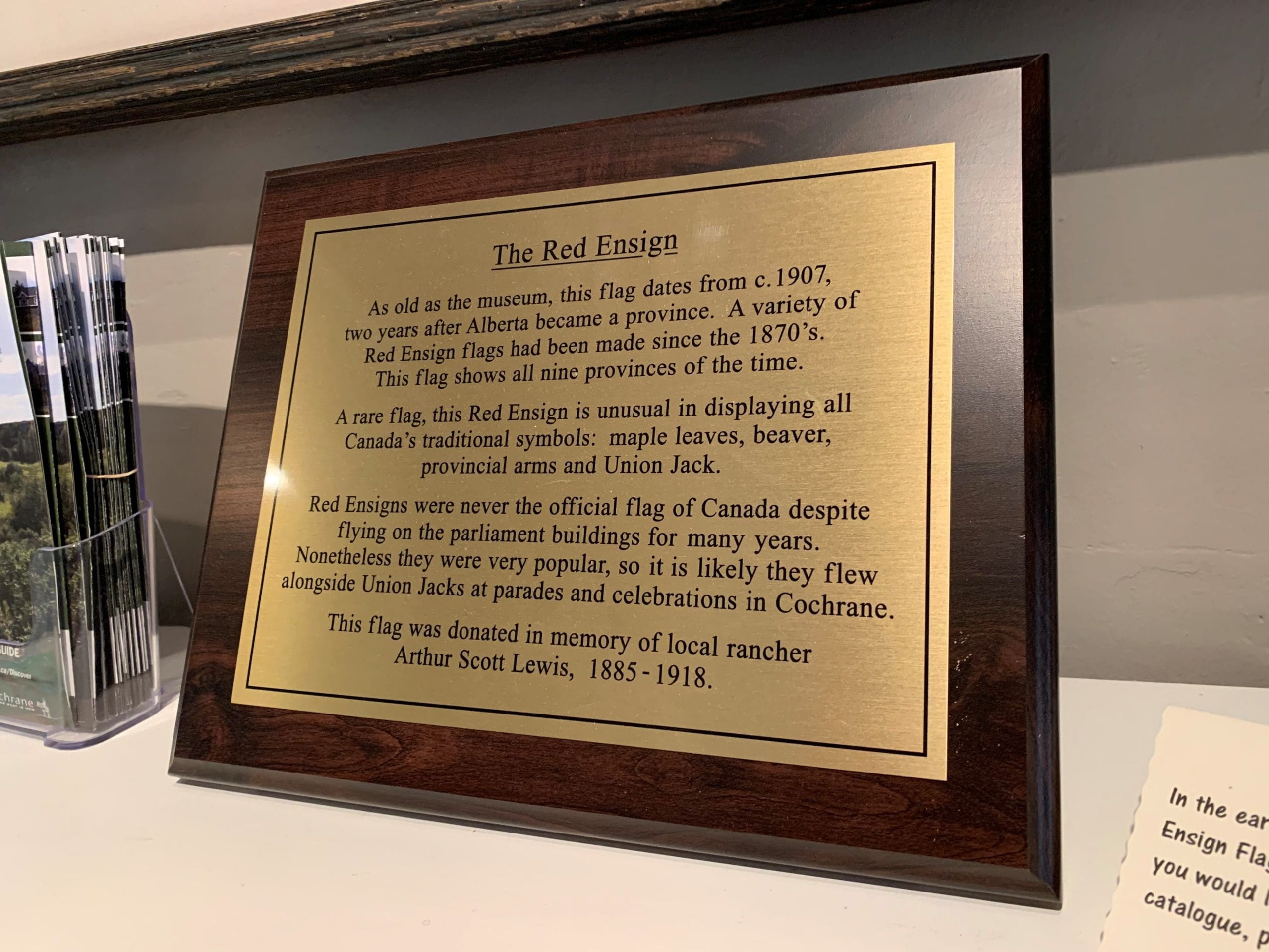 Plaque in Chaps Museum