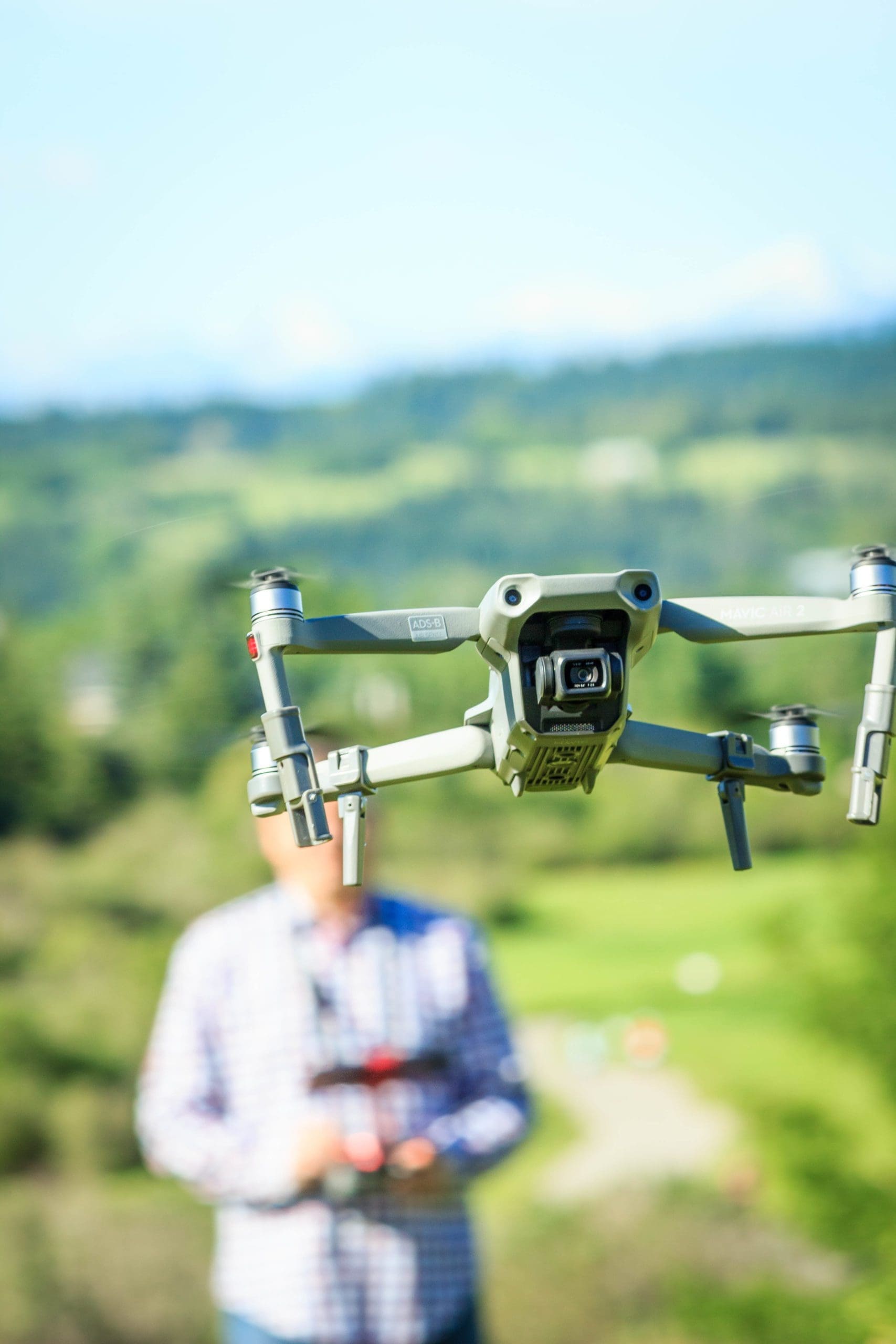Chris flying a drone